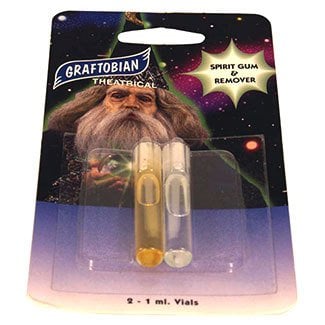 Spirit Gum and Remover  Combo Pack 2 1ml Vials by Graftobian