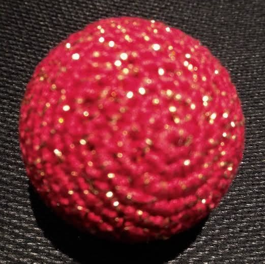 Load Ball, 1 1/4 inch Wood - Red/Gold (M8)