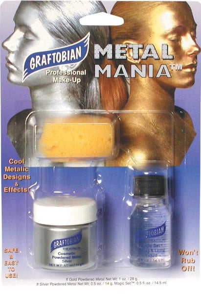 Metal Mania Make-Up Kit, Silver by Graftobian