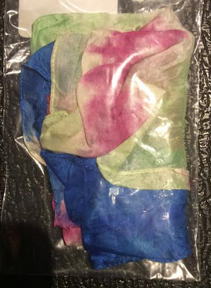 USED Vintage Silk Tie Dye 18 inch