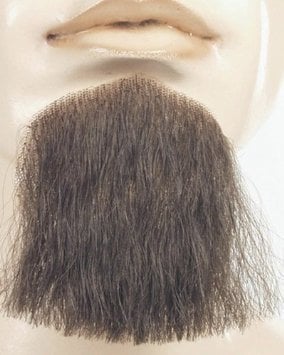 1 Point Beard Goatee Med Brown - Human Hair