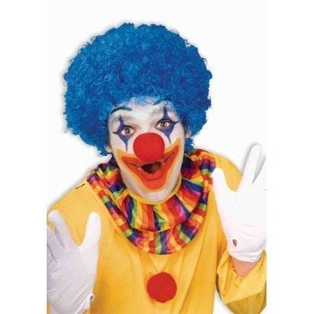 Blue Clown Afro Wig