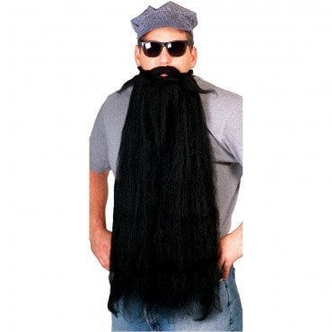 Beard And Moustache 25 inch Black