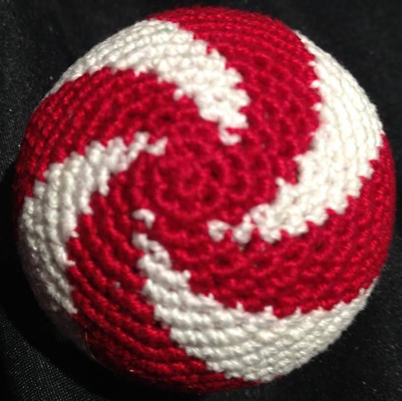 Load Ball, 2 inch - Swirl, Cork Red/White (M8)