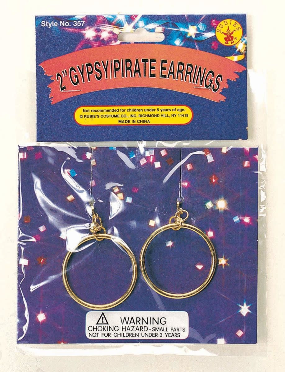 Pirate Gypsy Earrings 2 inch Clip On