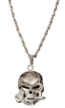 Necklace Skull w/Rose