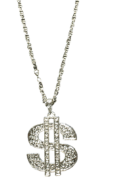 Necklace Dollar Sign Silver