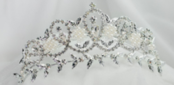 Tiara Comb Hair Clip Rhinestone 4034S 5x2inch