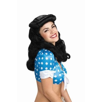 40s Glam Wig - Black