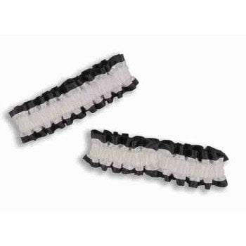 Garter / Armband - Pair Black and White (C14)