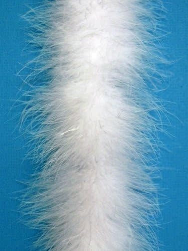 Marabou Boa Heavy Weight White, 25 grams 72 inches