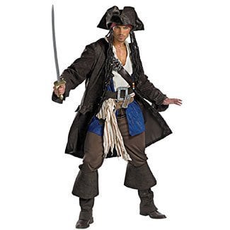 Captain Jack Sparrow, Prestige - Adult XXL 50-52