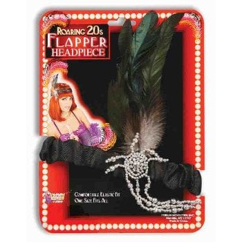 Charleston Flapper Head Piece Black