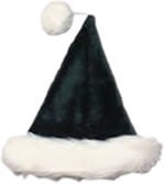 Santa Hat Velvet Plush Green