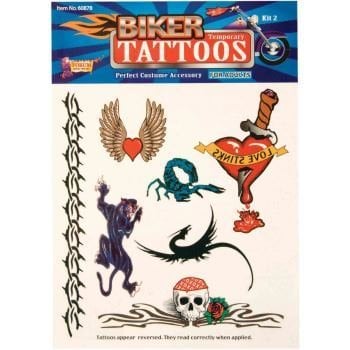 Biker Temporary Tattoos #2