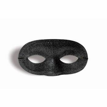 Glitter Domino Mask - Black