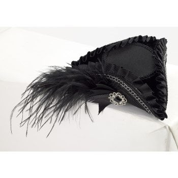 Mini Tri Corn Hat - Black