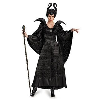 Maleficent Christening Black Gown - Adult Deluxe Size 8-10