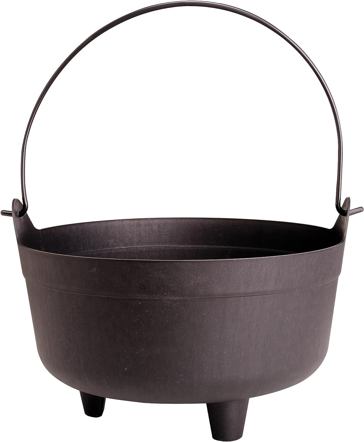 12 inch Black Plastic Cauldron