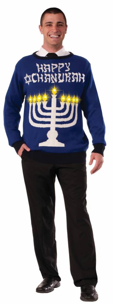 Chanukah Sweater (Light Up Menorah!) - L 42-44