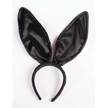 Bunny Ears - Black, Satin Super Deluxe