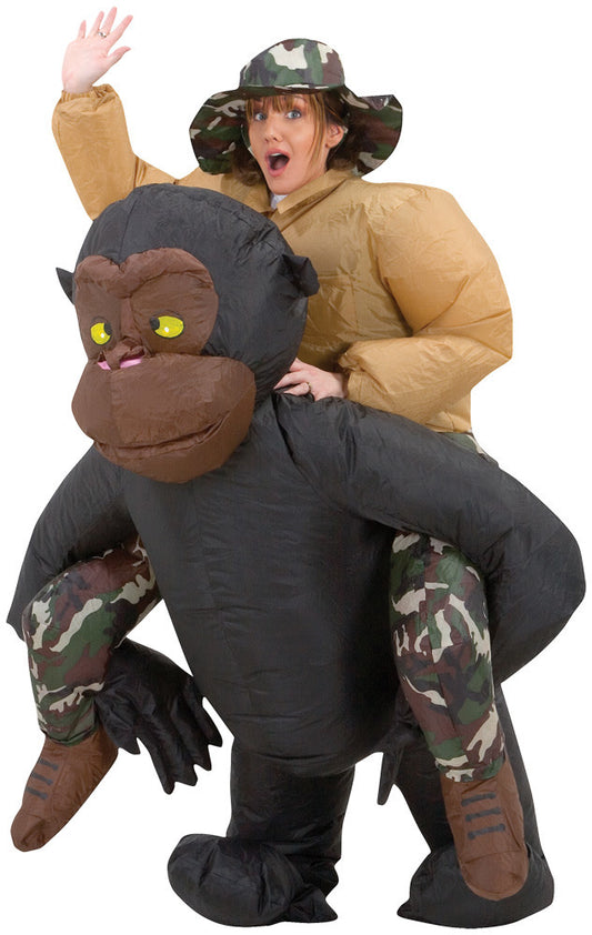 Inflatable Adult Riding Gorilla Costume, Adult Standard