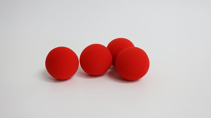 1 1/2 inch Pro Sponge Balls, Red - Bag of 4 by Magic by Gosh