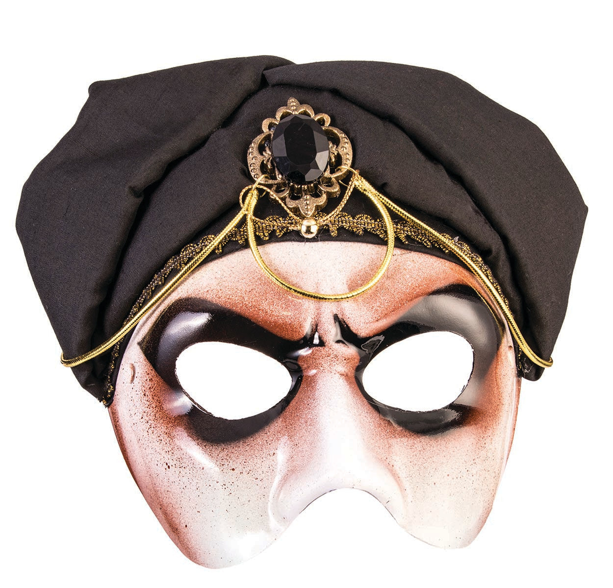 Male Black Scarf Half Mask by Forum Novelties