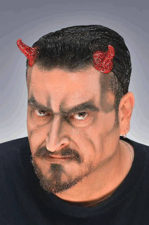 Red Glitter Devil Horns