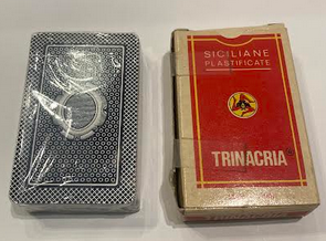 VINTAGE Trinacria Siciliane Plastificate Italian Playing Cards