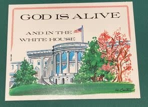 Vintage Nap Plaques God Is Alive by Vic Cantone