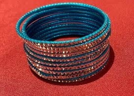 Aluminum Glitter Bangles Bracelets 10pc Assorted