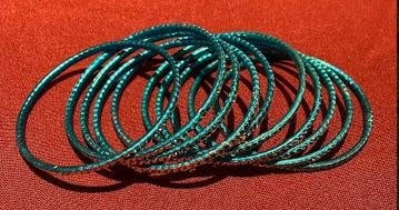 Aluminum Glitter Bangles Bracelets 10pc Assorted