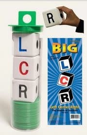 BIG LCR Left Center Right Dice Game - Classic Tube By George and Company