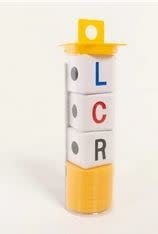 BIG LCR Left Center Right Dice Game - Classic Tube By George and Company