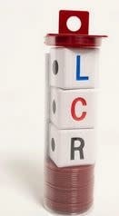 BIG LCR Left Center Right Dice Game - Classic Tube By George and Company