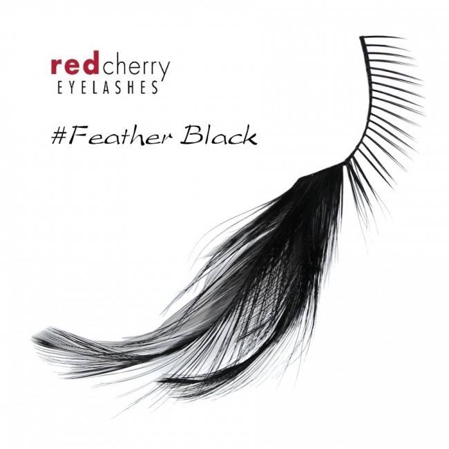 Eyelashes w/Feather Black FBlk