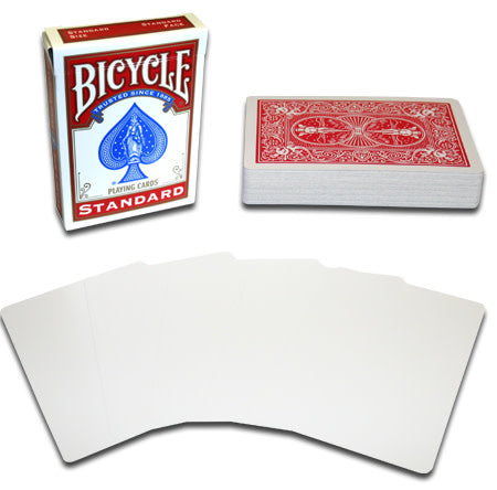 Blank Face Bicycle Cards - Red (M10)