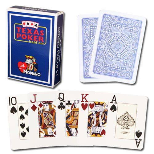 Modiano Texas Poker Jumbo, Blue by Modiano