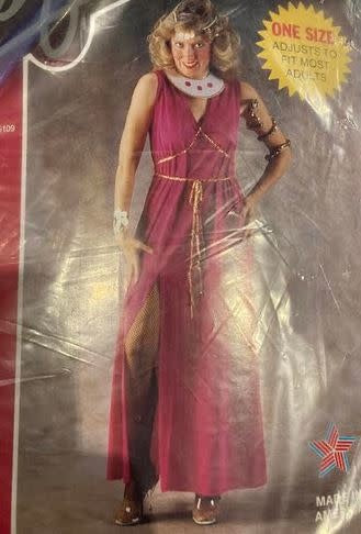 Eygyptian Greek Goddess Dress Pink One Size Fits Most by Rainbow