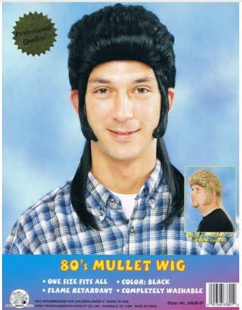 Mullet Wig, Black