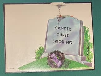 Vintage Nap Plaques Cancer Cures Smoking by Vic Cantone