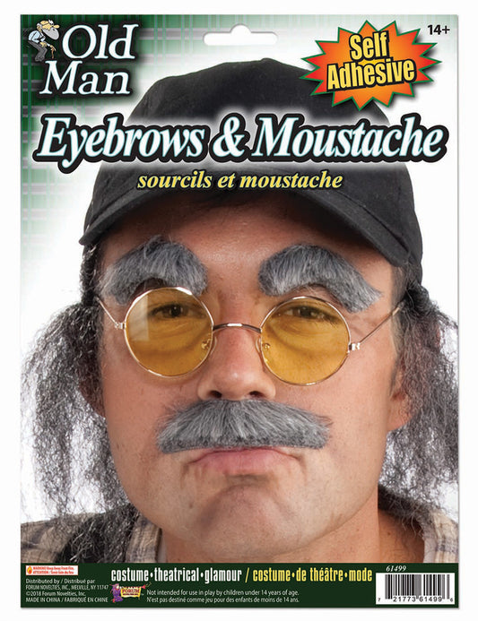 Old Man Eyebrows And Moustache Theatrical Disguise