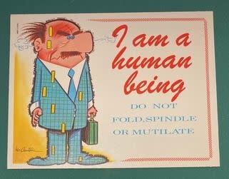 Vintage Nap Plaques  Human Being by Vic Cantone