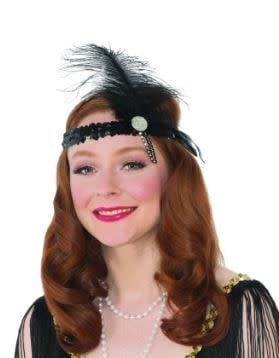 Roaring 20s Headband, Black