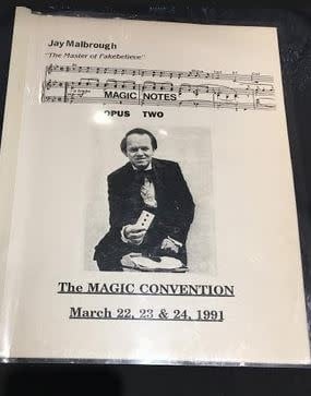 Used Book Jay Malbrough The Master Of Fakebelieve Magic Notes Opus Two 1991 NOTES