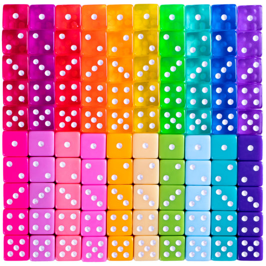 Miami Dice Each 16mm - Asst Colors