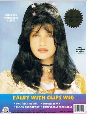 Fairy Wig With Clips Black