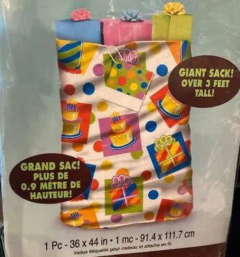 Gift Sack Happy Birthday 3 Feet Tall by Amscan