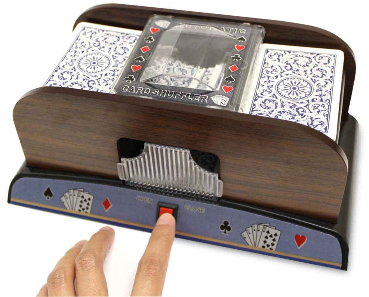 Deluxe Wooden Card Shuffler